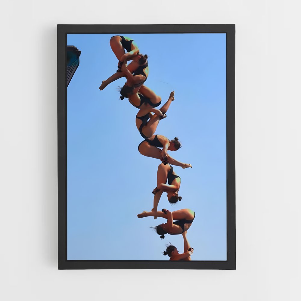 Poster Synchronized diving training – affiche Plongeon synchronisé (vue 2)